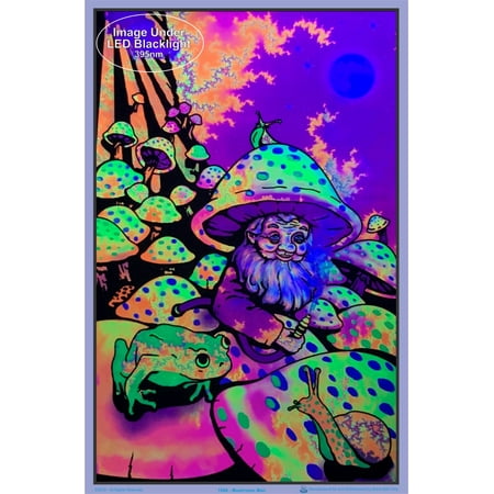 MUSHROOM MAN BLACKLIGHT POSTER 24X36 1966